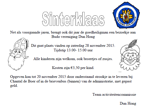 Sinterklaasfeest 2015 @ H.A.B.C. Dun Hong | Den Helder | Noord-Holland | Nederland